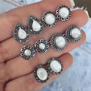 Bohemian Stud Earrings 5 Pairs, NWT